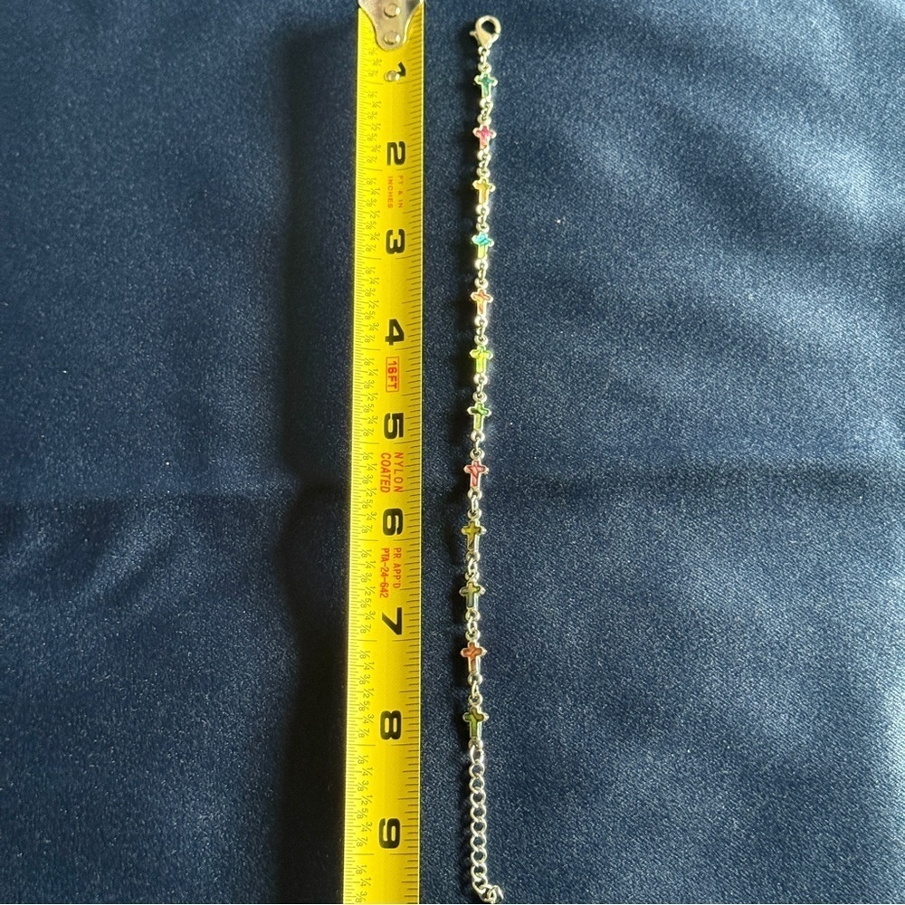Multi-Color Cross Charm Bracelet - Picture 6 of 6